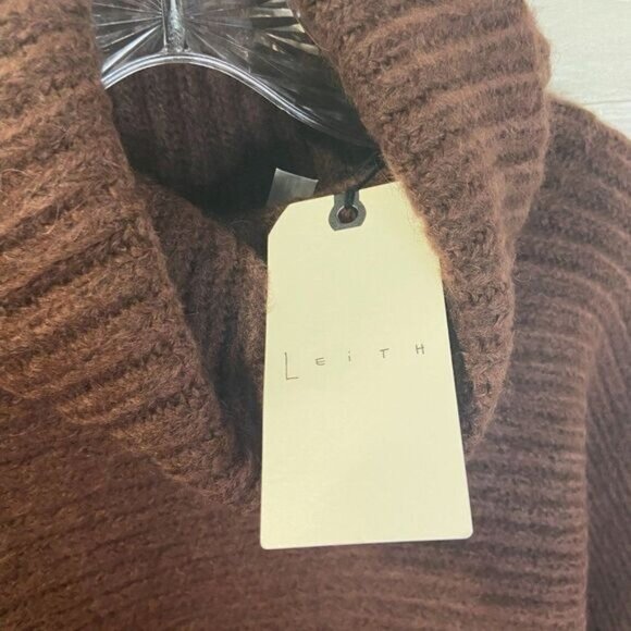 Leith Dolman Soft Ribbed Knit Turtleneck Burgundy‎ Sweater NWT - Picture 5 of 5